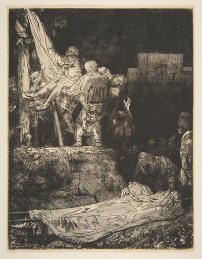 Deposizione dalla croce alla luce delle torce, 1654 da Rembrandt van Rijn