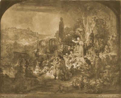 La predica di Giovanni Battista da Rembrandt van Rijn
