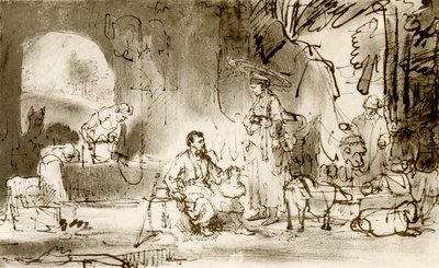 Eliezer e Rebecca al pozzo da Rembrandt van Rijn