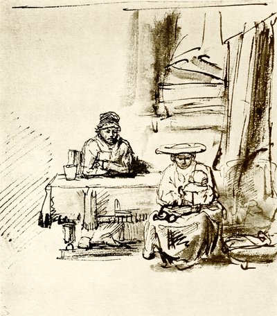 Scena familiare da Rembrandt van Rijn