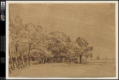 Fattoria sotto gli alberi da Rembrandt van Rijn
