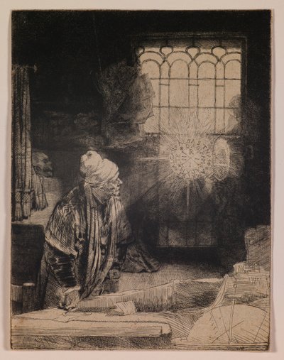 Faust (Lo studioso nel suo studio) da Rembrandt van Rijn