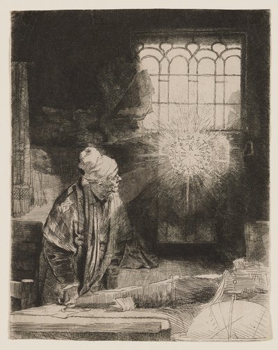 Faust (Lo studioso nel suo studio) da Rembrandt van Rijn