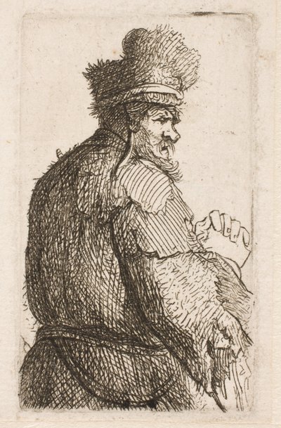 Vecchio visto da dietro da Rembrandt van Rijn