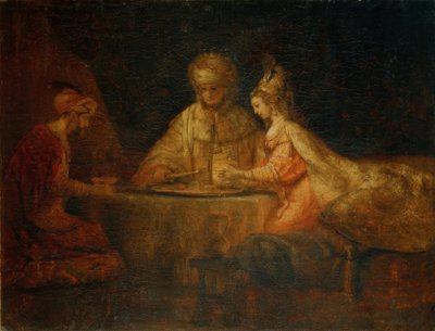 Banchetto di Ester con Assuero e Aman da Rembrandt van Rijn
