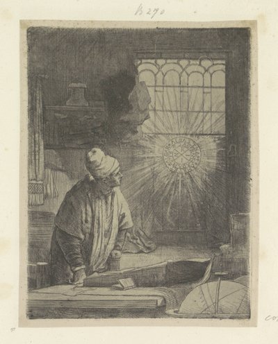 Studioso nel suo studio (Faust) da Rembrandt van Rijn