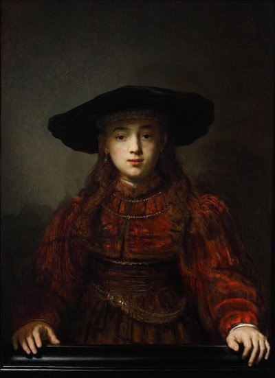 Ragazza in una cornice da Rembrandt van Rijn