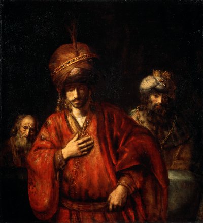 Aman riconosce il suo destino Davide e Uria, 1665 da Rembrandt van Rijn