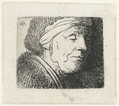 Testa di una vecchia da Rembrandt van Rijn