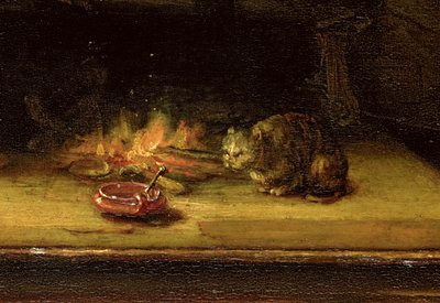 Sacra Famiglia con una tenda (dettaglio) da Rembrandt van Rijn