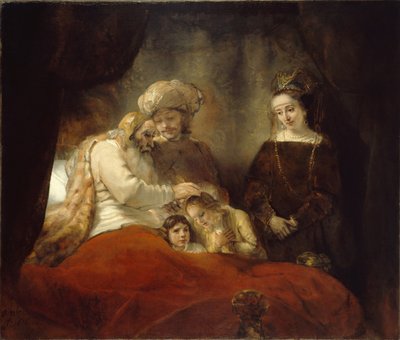 Giacobbe benedice Efraim e Manasse, 1656 da Rembrandt van Rijn