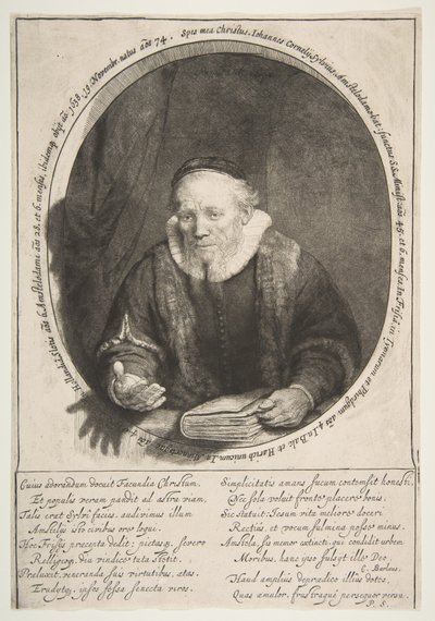 Jan Cornelisz. Sylvius, predicatore da Rembrandt van Rijn