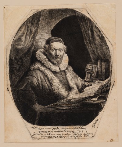 Jan Uytenbogaert, predicatore dei Rimostranti da Rembrandt van Rijn