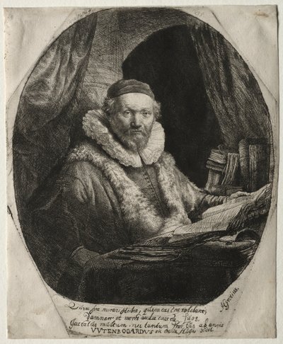 Jan Uytenbogaert, predicatore dei Rimostranti da Rembrandt van Rijn