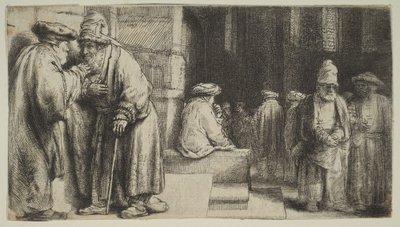 Ebrei in una Sinagoga, 1648 da Rembrandt van Rijn