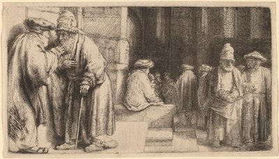 Ebrei nella sinagoga da Rembrandt van Rijn