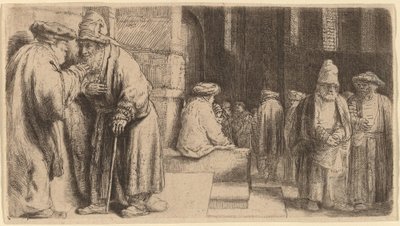 Ebrei nella sinagoga da Rembrandt van Rijn