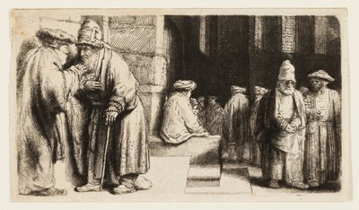 Ebrei nella sinagoga da Rembrandt van Rijn