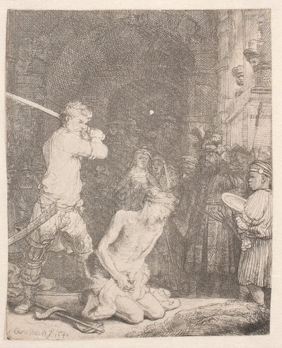 La decapitazione di Giovanni Battista da Rembrandt van Rijn