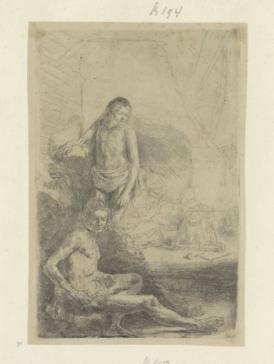 Giovane uomo, seduto e in piedi da Rembrandt van Rijn