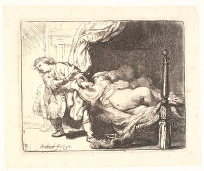 Giuseppe e la moglie di Potifar da Rembrandt van Rijn