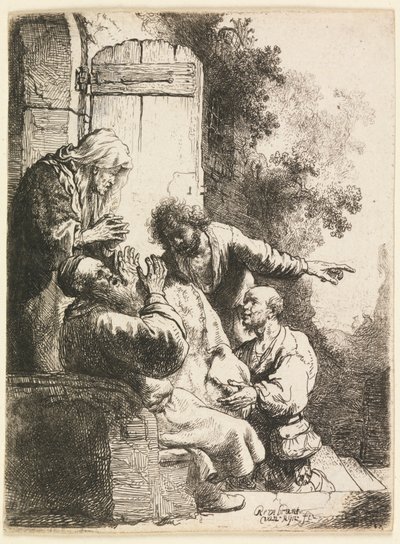 Il Mantello di Giuseppe Portato a Giacobbe da Rembrandt van Rijn