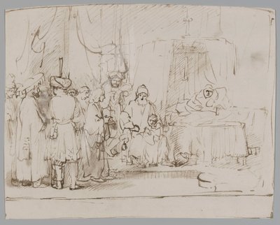 Giuseppe racconta i suoi sogni ai genitori e ai fratelli da Rembrandt van Rijn