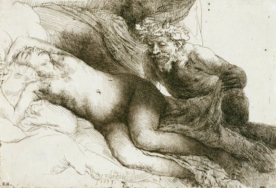 Giove e Antiope, 1659 da Rembrandt van Rijn