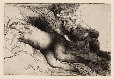 Giove e Antiope: La lastra più grande da Rembrandt van Rijn