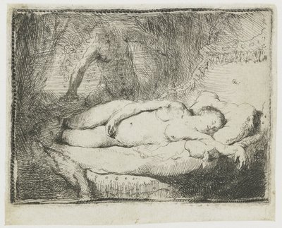 Giove e Antiope: lastra più piccola da Rembrandt van Rijn