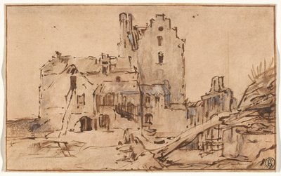 Il castello di Kostverloren in rovina da Rembrandt van Rijn