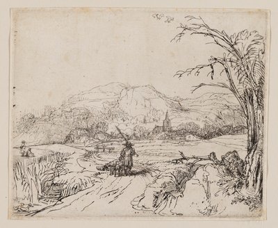 Paesaggio con Cacciatore e Cani da Rembrandt van Rijn
