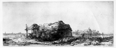 Paesaggio con un Cottage e un Fienile da Rembrandt van Rijn