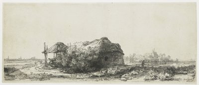 Paesaggio con cottage e fienile da Rembrandt van Rijn