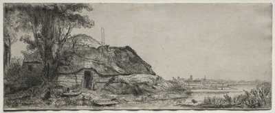 Paesaggio con un Cottage e un Grande Albero, 1641 da Rembrandt van Rijn