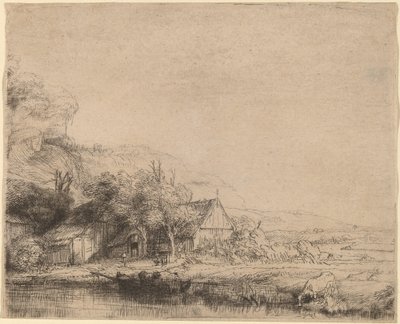 Paesaggio con una mucca da Rembrandt van Rijn