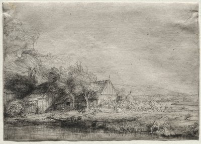 Paesaggio con mucca da Rembrandt van Rijn