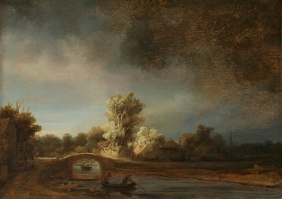 Paesaggio con un ponte di pietra da Rembrandt van Rijn