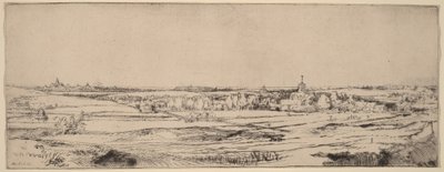 Paesaggio con vista su Haarlem (Il campo degli orafi) da Rembrandt van Rijn