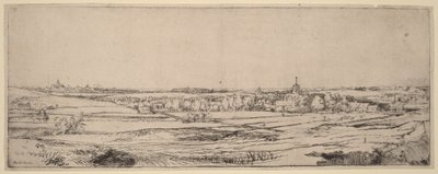 Paesaggio con vista su Haarlem (Il campo degli orafi) da Rembrandt van Rijn