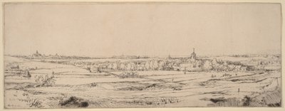 Paesaggio con vista su Haarlem (Il campo degli orafi) da Rembrandt van Rijn