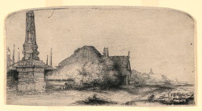 Paesaggio con obelisco da Rembrandt van Rijn
