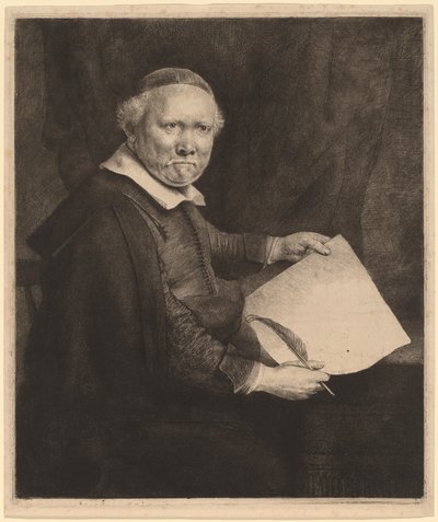 Lieven Willemsz van Coppenol: la lastra più grande da Rembrandt van Rijn