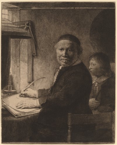 Lieven Willemsz van Coppenol: la lastra più piccola da Rembrandt van Rijn