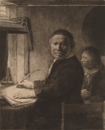 Lieven Willemsz van Coppenol: la lastra più piccola da Rembrandt van Rijn