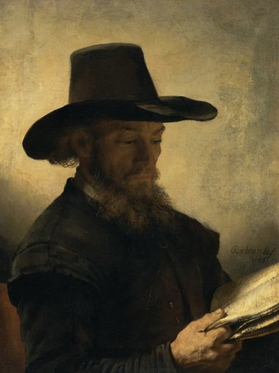 Uomo che legge da Rembrandt van Rijn