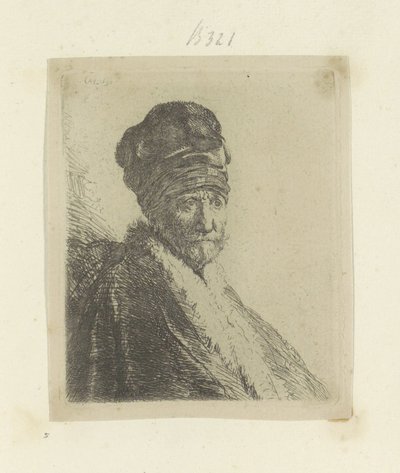 Uomo con cappello alto da Rembrandt van Rijn