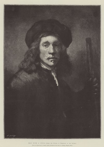 Uomo con un bastone da Rembrandt van Rijn