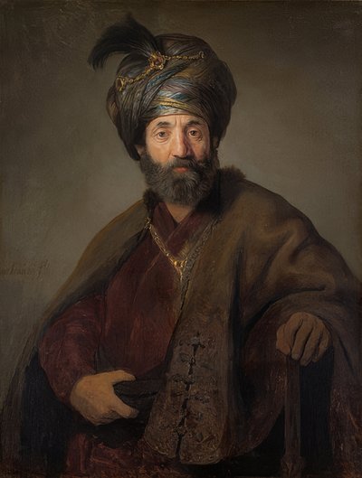 Uomo in costume orientale da Rembrandt van Rijn