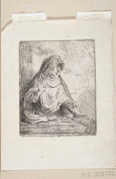 La Madonna Addolorata con gli strumenti della Passione da Rembrandt van Rijn